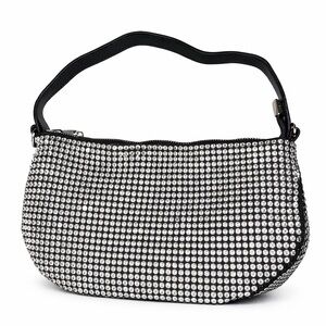 Madeline West Rhinestone Crystal Shoulder Bag Embellished Heriess Glam Evening